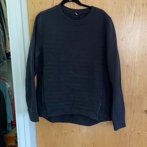 Lululemon oversized black crew with zipper details